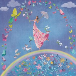 Running over a Rainbow - Mila Marquis Postcard