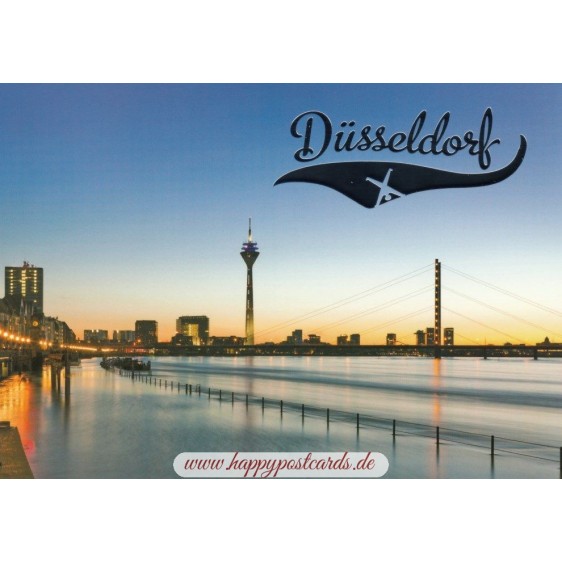 Düsseldorf Rheinturm - Ansichtskarte