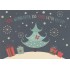Frohe Weihnachten: Tannenbaum und Geschenke - Postkarte