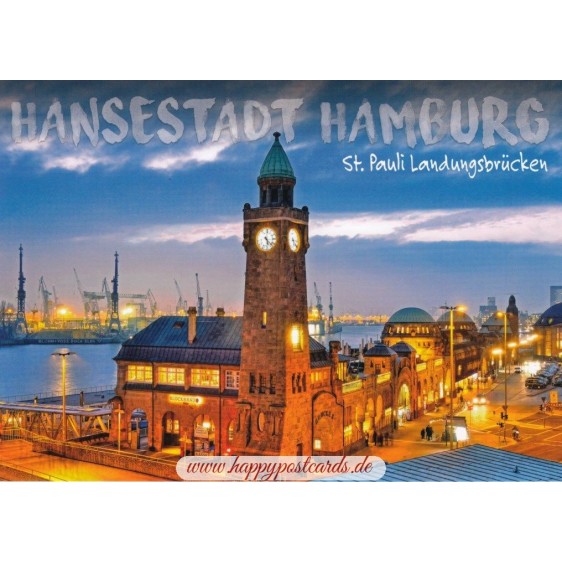 Hamburg - Landungsbrücken - Ansichtskarte