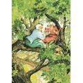8 - Old Ladies on tree - Postcard