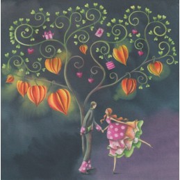 Tanz unterm Baum - Nina Chen Postkarte