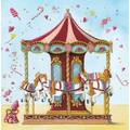 Carousel with horses - Nina Chen Postcard
