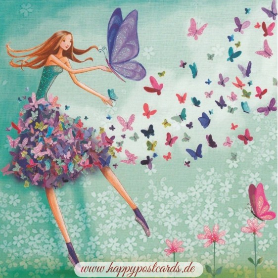 Schmetterlingsmädchen - Mila Marquis Postkarte