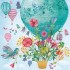 Hot-air Balloon with flowers - Mila Marquis Postcard