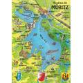 Müritz - Map - Postkarte