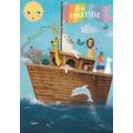Zum Geburtstag - Schiff mit Tieren - Mila Marquis Postkarte