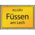 Füssen - Ortsschild - Ansichtskarte