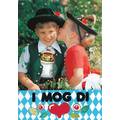 Bavarian children in traditional costumes - Viewcard