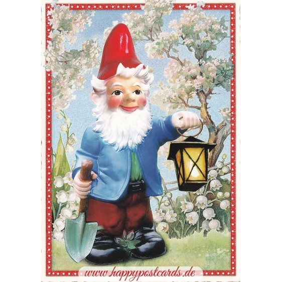 Garden gnome - Tausendschön - Postcard