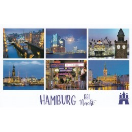 Hamburg bei Nacht - HotSpot-Card