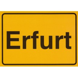 Erfurt - Ortsschild - Viewcard