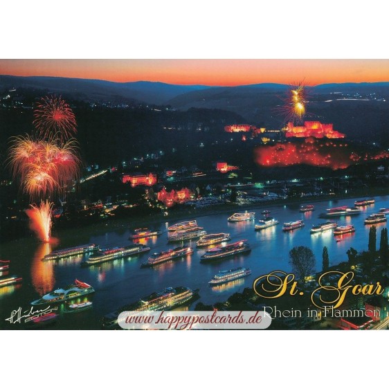 St. Goar - Rhine in Flames 2 - Viewcard
