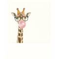 Giraffe with bubblegum - PolaCard