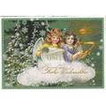 Frohe Weihnachten - Angels with harp - Tausendschön - Postcard