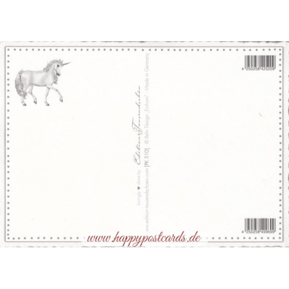 Unicorn - Tausendschön - Postcard