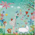Babywagen mit Elfe - Mila Marquis Postkarte