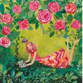 Girl with Roses - Mila Marquis Postcard