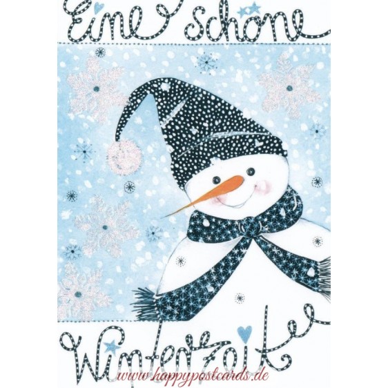 Eine schöne Winterzeit - Weihnachspostkarte