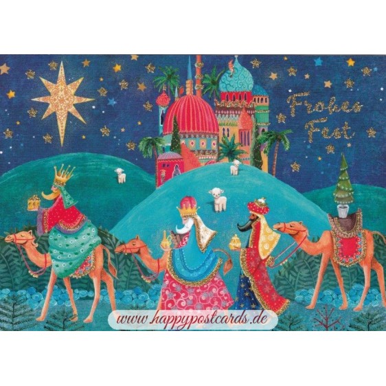 Frohes Fest - Drei Heilige Könige - Weihnachspostkarte