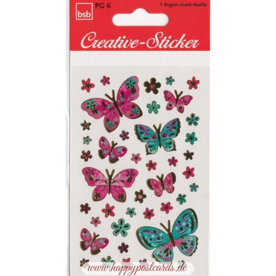 Schmetterlinge Goldfolien- Sticker