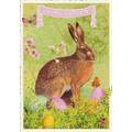 Happy Easter - Bunny and butterflies - Tausendschön - Postcard