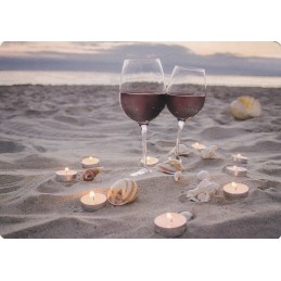Wein am Strand - Medley-Postkarte