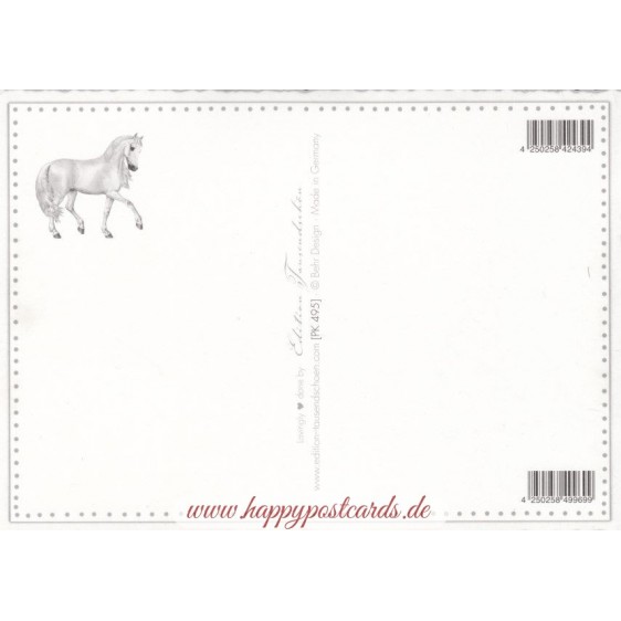 Horse - Tausendschön - Postcard