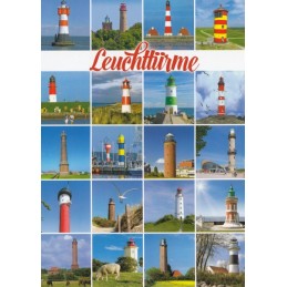 Lighthouses in Northern Germany - Viewcard
