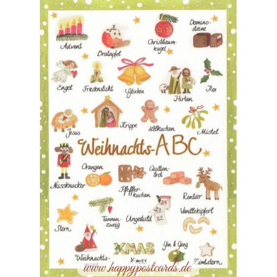 Weihnachts-ABC - Postcard