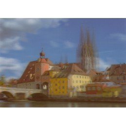 3D Regensburg - 3D Postkarte