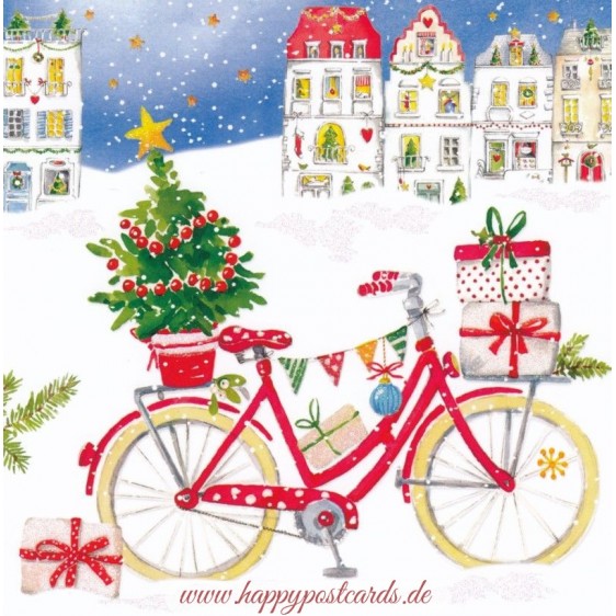 Christmas bicycle - Carola Pabst Postcard