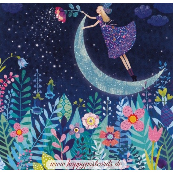 Elfe mit Mond - Mila Marquis Postkarte