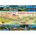 Danube - Map - Viewcard