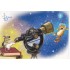 In Space - Blue Cats - Postcard