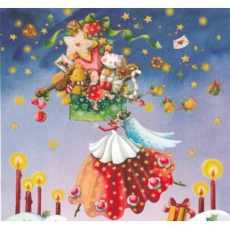 Engel mit Geschenken - Nina Chen Postkarte