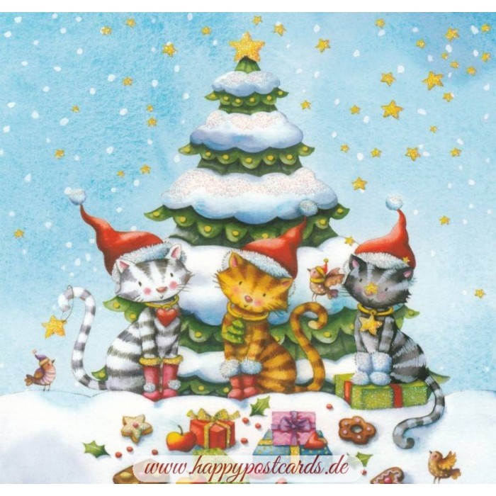 Nina Chen*Weihnachtskarte Geld-Geschenk-Umschlag"Katze"Gutschein Musical*Konzert