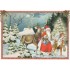 Santa Claus with a deer - Tausendschön - Postcard