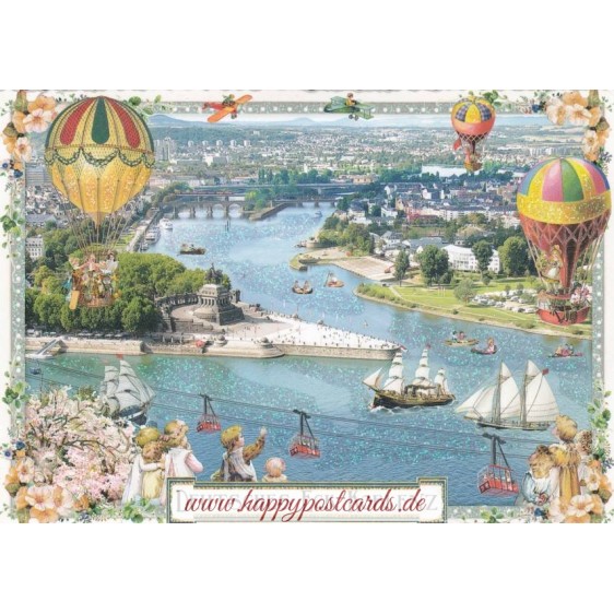 Koblenz - Deutsches Eck - Tausendschön - Postkarte