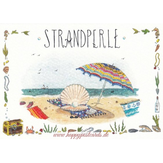 Strandperle - de Waard postcard