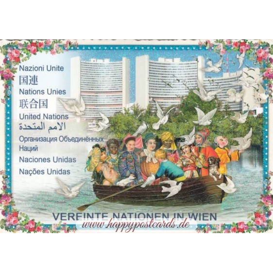 Wien - Vereinte Nationen - Tausendschön - Postkarte