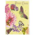 Schmetterlinge mit Blüten - Tausendschön - Postkarte