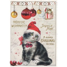 Fröhliche Weihnachten - Katze - Tausendschön - Weihnachtskarte