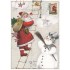 Weihnachtsmann auf der Leiter - Tausendschön - Weihnachtskarte