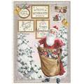 Happy Christmas: Santa with presents - Tausendschön - Postcard