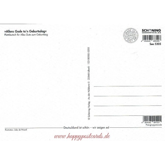 Allens Gode - Möwen - de Waard Postkarte