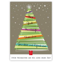 Christmastree with wishes - Quire- Christmascard