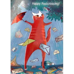 Happy Postcrossing - Postkartenregen - Postkarte
