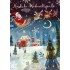 Herzliche Weihnachtsgrüße - Nikolaus mit Schlitten - Weihnachtskarte