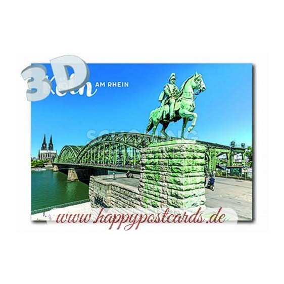 3D Cologne - Kaiser Wilhelm - 3D Postcard